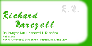 richard marczell business card